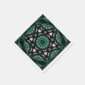 モロッコのアフリカ系民族ダークパターン万華鏡のように千変万化するパターン スタンダードカクテルナプキン (角)
