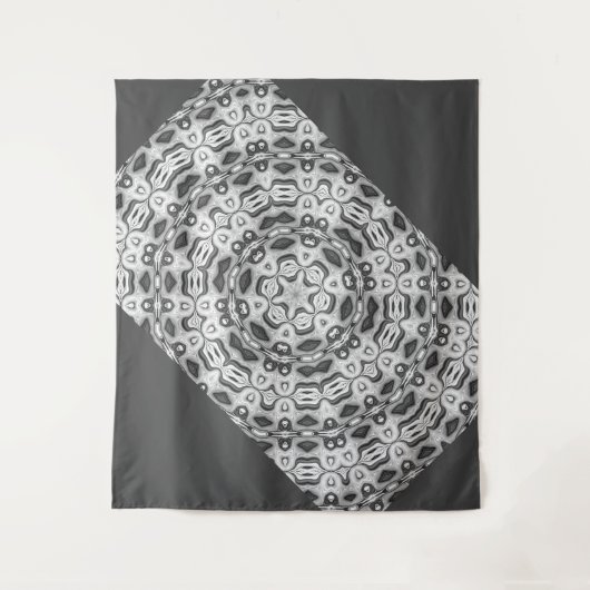 モロッコのアフリカ系民族ダークパターン万華鏡のように千変万化するパターン タペストリー (正面)