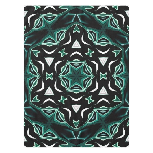 モロッコのアフリカ系民族ダークパターン万華鏡のように千変万化するパターン テーブルクロス (正面)