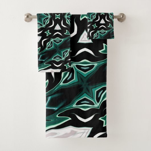モロッコのアフリカ系民族ダークパターン万華鏡のように千変万化するパターン バスタオルセット (インサイチュ)