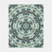 モロッコのアフリカ系民族ダークパターン万華鏡のように千変万化するパターン フリースブランケット (正面)