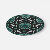 モロッコのアフリカ系民族ダークパターン万華鏡のように千変万化するパターン ペーパープレート (アングル)