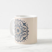 モロッコのアンダルシアの装飾、マンダラパターン コーヒーマグカップ (正面左)