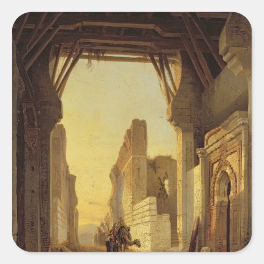 モロッコのエルゲバーの門 スクエアシール (正面)