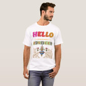 モロッコのカラフルな装飾アートデザイン Tシャツ (正面フル)