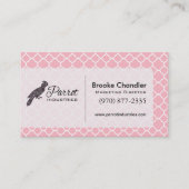 モロッコのクローバーはあなたの背景色を選びます 名刺 (正面)