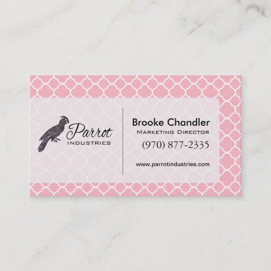 モロッコのクローバーはあなたの背景色を選びます 名刺 (正面)