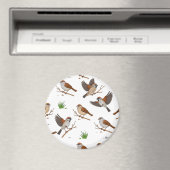 モロッコのスズメの鳥模様 マグネット (インサイチュ (食洗機))