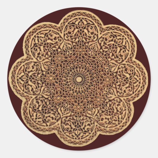 モロッコのステッカー ラウンドシール (正面)