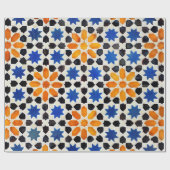 モロッコのタイルのアラビアのモザイク，デコレティスタイル ラッピングペーパー (フラット)