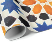 モロッコのタイルのアラビアのモザイク，デコレティスタイル ラッピングペーパー (ロールコーナー)