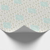 モロッコのタイルのモノグラム ラッピングペーパー (角)