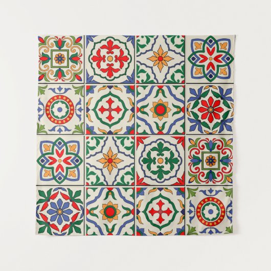 モロッコのタイルカラフル:シームレスなパターン。 タペストリー (正面)