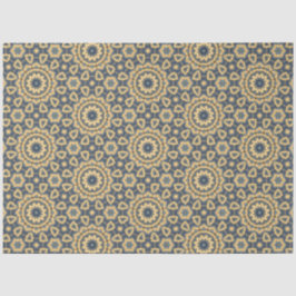 モロッコのタイルデザイン（ブルーとイエロー） 薄葉紙