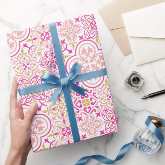 モロッコのタイル模様ギフトラッピング紙 ラッピングペーパー (ギフト)