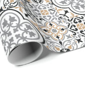 モロッコのタイル模様ギフトラッピング紙 ラッピングペーパー (ロールコーナー)