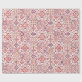 モロッコのタイル模様ギフトラッピング紙 ラッピングペーパー (フラット)