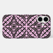 モロッコのタイル – アイスピンクと黒 Case-Mate iPhoneケース (裏面 (横))