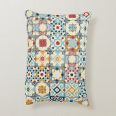 モロッコのタイル、カラフルシームレスなパターン。 アクセントクッション (裏面(縦))