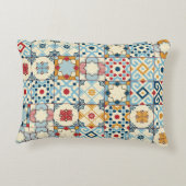 モロッコのタイル、カラフルシームレスなパターン。 アクセントクッション (裏面)