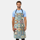 モロッコのタイル、カラフルシームレスなパターン。 エプロン (着用した状態)