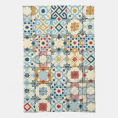 モロッコのタイル、カラフルシームレスなパターン。 キッチンタオル (縦)