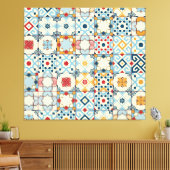 モロッコのタイル、カラフルシームレスなパターン。 キャンバスプリント (インサイチュ (リビング))