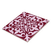 モロッコのタイル-バーガンディおよびピンク タイル (側面)