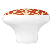 モロッコのタイル-珊瑚のオレンジおよびモモ セラミックノブ (側面)