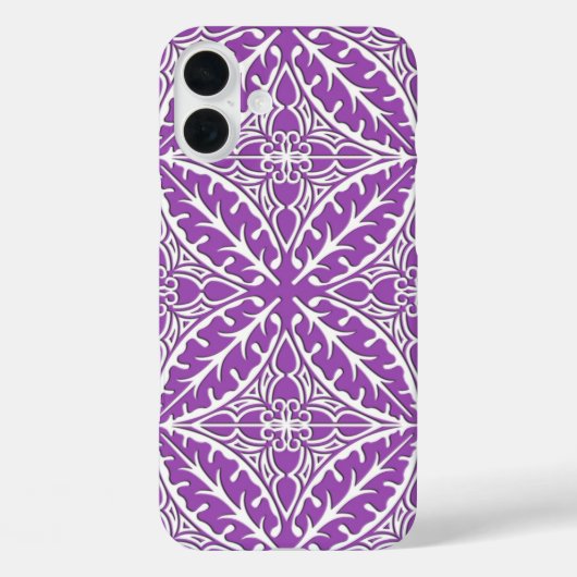 モロッコのタイル – 紫と白 Case-Mate iPhoneケース (裏面)
