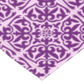 モロッコのタイル-紫色および蘭 テーブルクロス (アングル)