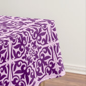 モロッコのタイル-紫色および蘭 テーブルクロス (インサイチュ)