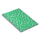 モロッコのタイル – 翡翠の緑と白 ノートブック (右側)