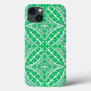 モロッコのタイル – 翡翠の緑と白 iPhone 13ケース