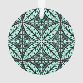 モロッコのタイル-青および黒い水 オーナメント (裏面)