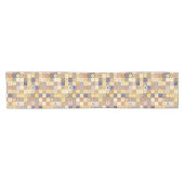 モロッコのタイル – 黄色と青 ショートテーブルランナー (横)