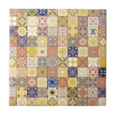 モロッコのタイル – 黄色と青 タイル (正面)