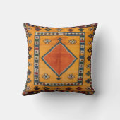 モロッコのチャーム」イエロー・キリム・ピロー： クッション (裏面)