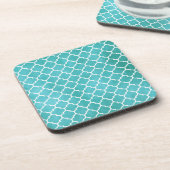 モロッコのティール（緑がかった色） コースター (左側)