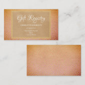 モロッコのデザートチック ウェディング ギフト レジストリー エンクロージャーカード (正面/裏面)