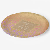 モロッコのデザートチック ウェディング ペーパープレート (アングル)