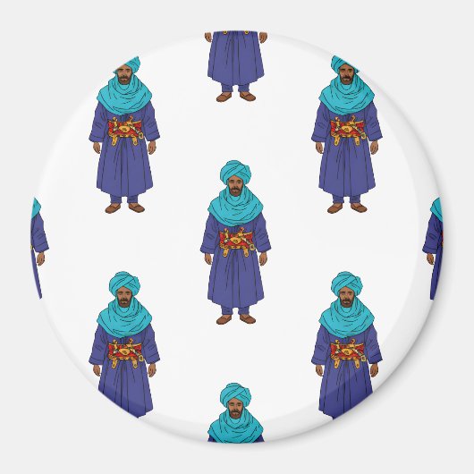 モロッコのトゥアレグマンパターン マグネット (正面)