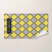 モロッコのトレリス、ラトサイト、お名前 バスタオルセット (ハンドタオル)