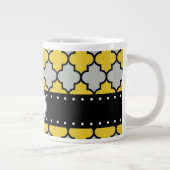 モロッコのトレリス、ラトシワーク、モノグラム ジャンボコーヒーマグカップ (右)