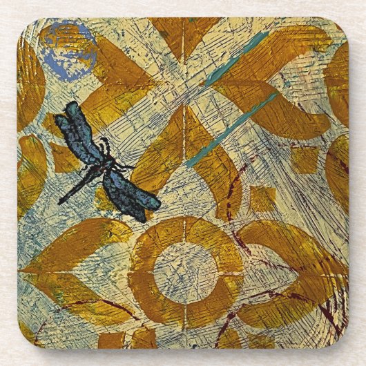 モロッコのトンボ ハード プラスチックコースター コースター (正面)