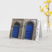 モロッコのドアのハッピーバースデーカード カード (黄色い花)