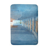 モロッコのナローブルー階段 バスマット (正面縦)