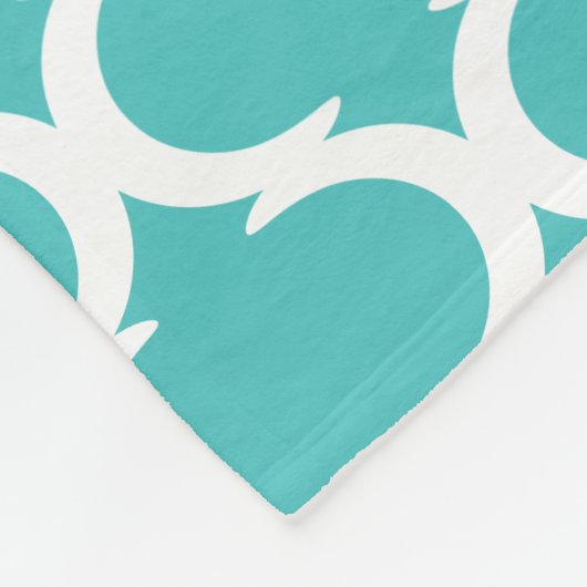 モロッコのパターン(の模様が)あるなロビン卵の青のフリースブランケット フリースブランケット (角)