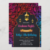 モロッコのパーティの招待状 招待状 (正面/裏面)