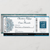 モロッコのパーティー ボーディングパス ウェディング 招待状 (正面/裏面)